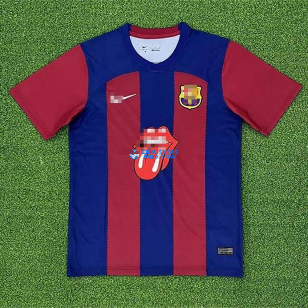 Camiseta Barcelona x Rolling Stones 2023/2024 Rojo/Azul - Imagen 2