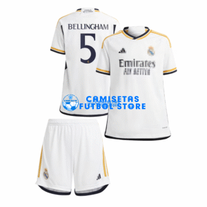 Camiseta Bellingham 5 Real Madrid 1ª Equipación 2023/2024 Niño Kit