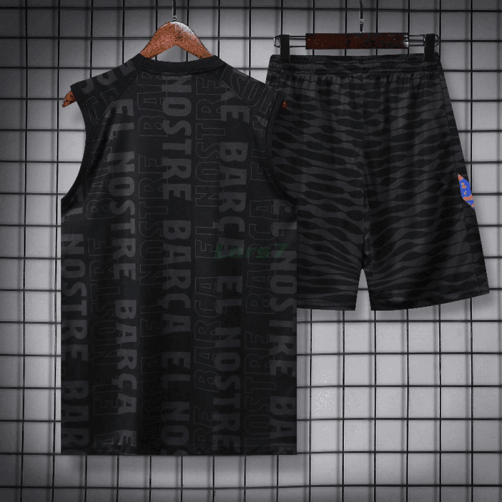 Camiseta de Entrenamiento Barcelona Sin Mangas 2022/2023 Kit Negro - Imagen 2