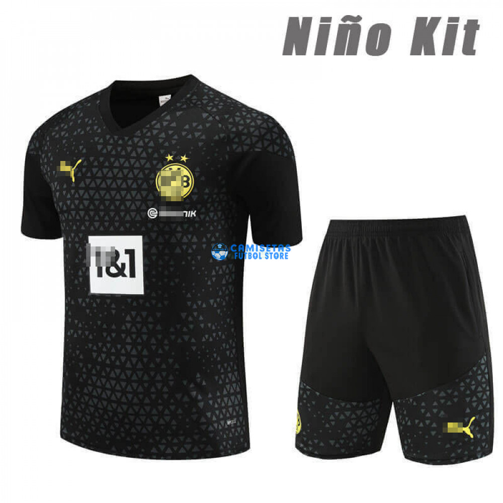 Camiseta de Entrenamiento Borussia Dortmund 2023/2024 Niño Kit Negro