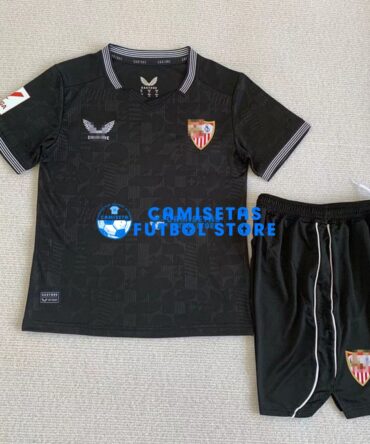 Camiseta De Portero Sevilla FC 2023/2024 Niño Kit Negro