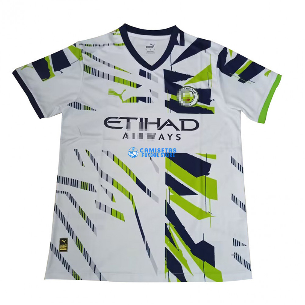 Camiseta Manchester City 2023/2024 Blanco/Verde