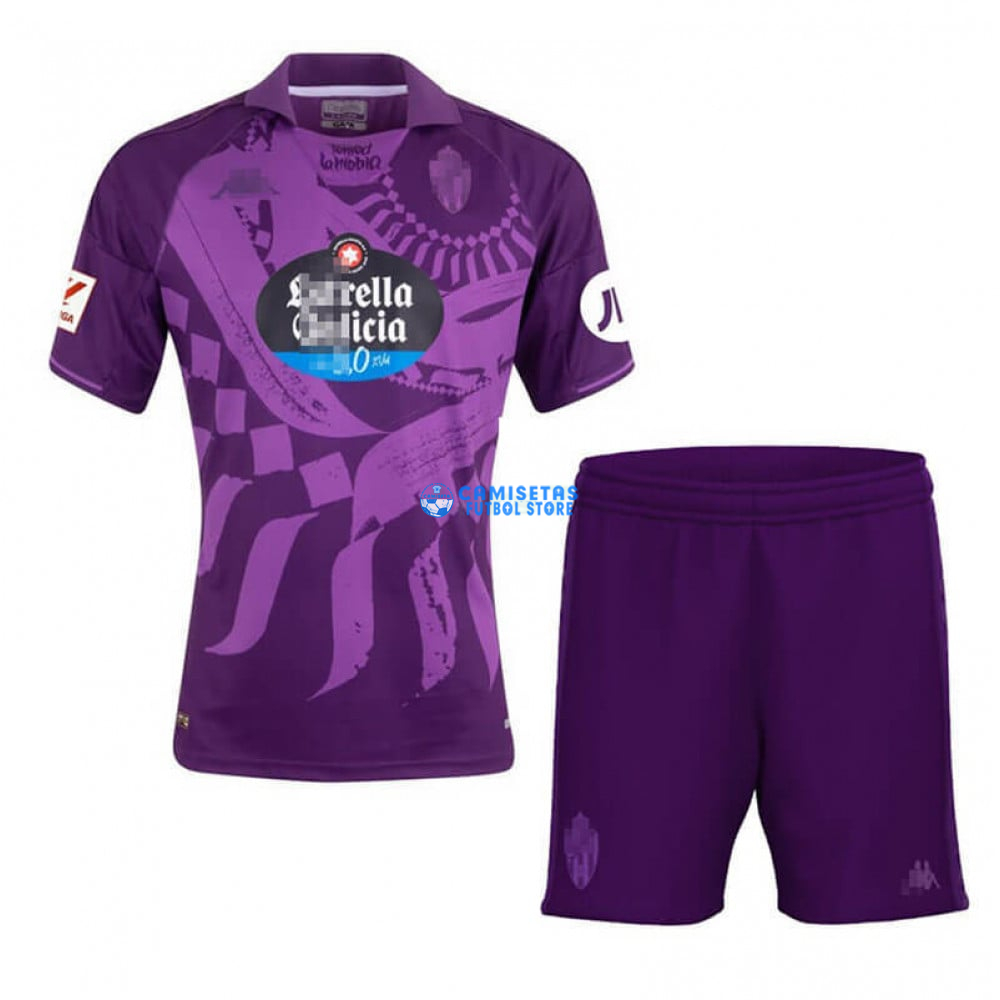 Camiseta Real Valladolid 2ª Equipación 2023/2024 Niño Kit