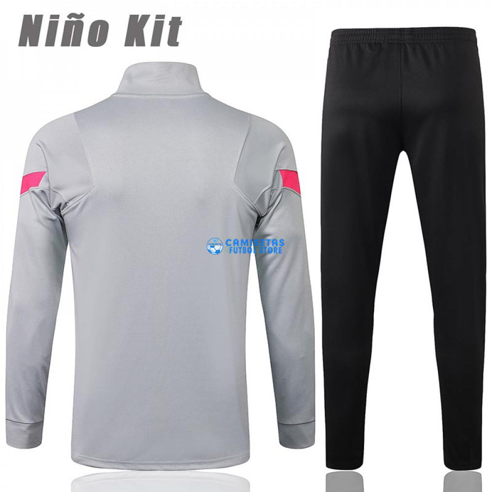 Chándal PSG 2021/2022 Cuello Alto Niño Kit Gris - Imagen 2