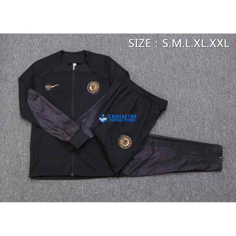 Chaqueta Chelsea 2022/2023 Negro con Mangas de Malla - Imagen 4