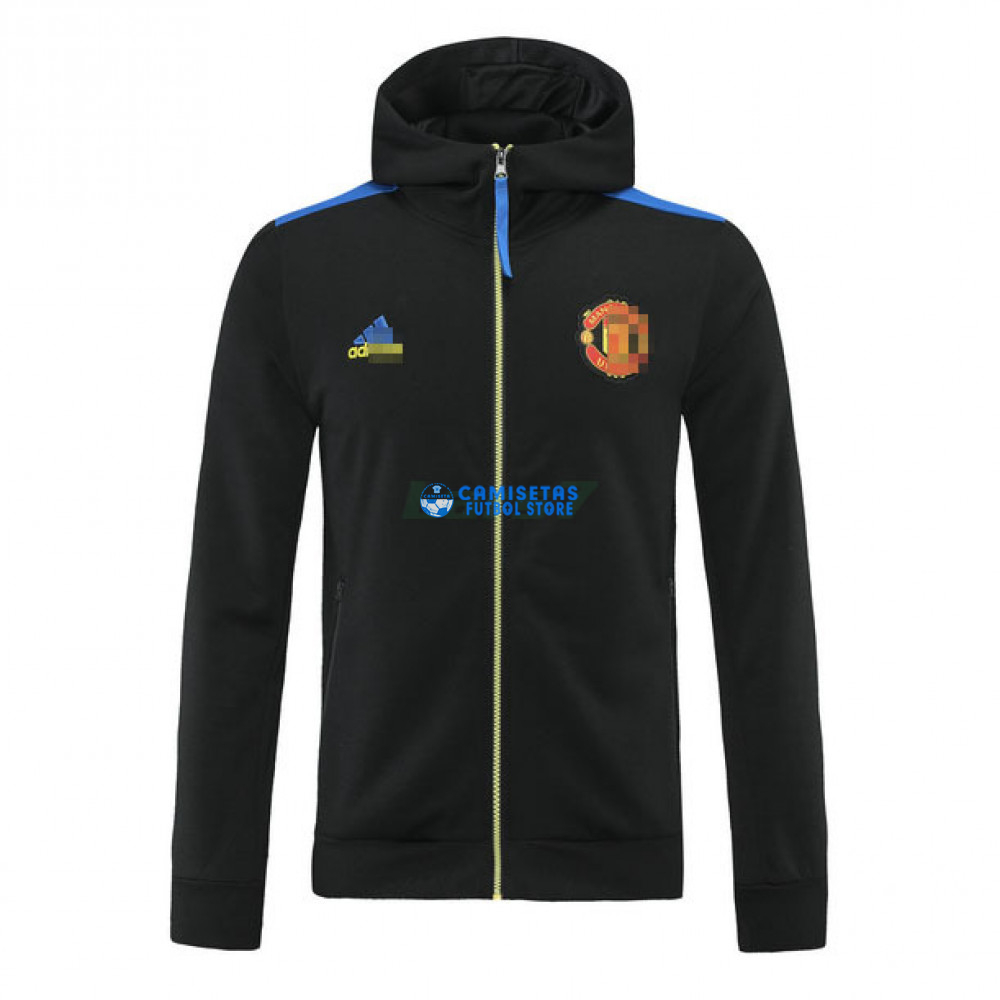 Chaqueta Manchester United 2021/2022 Con Capucha Negro/Azul