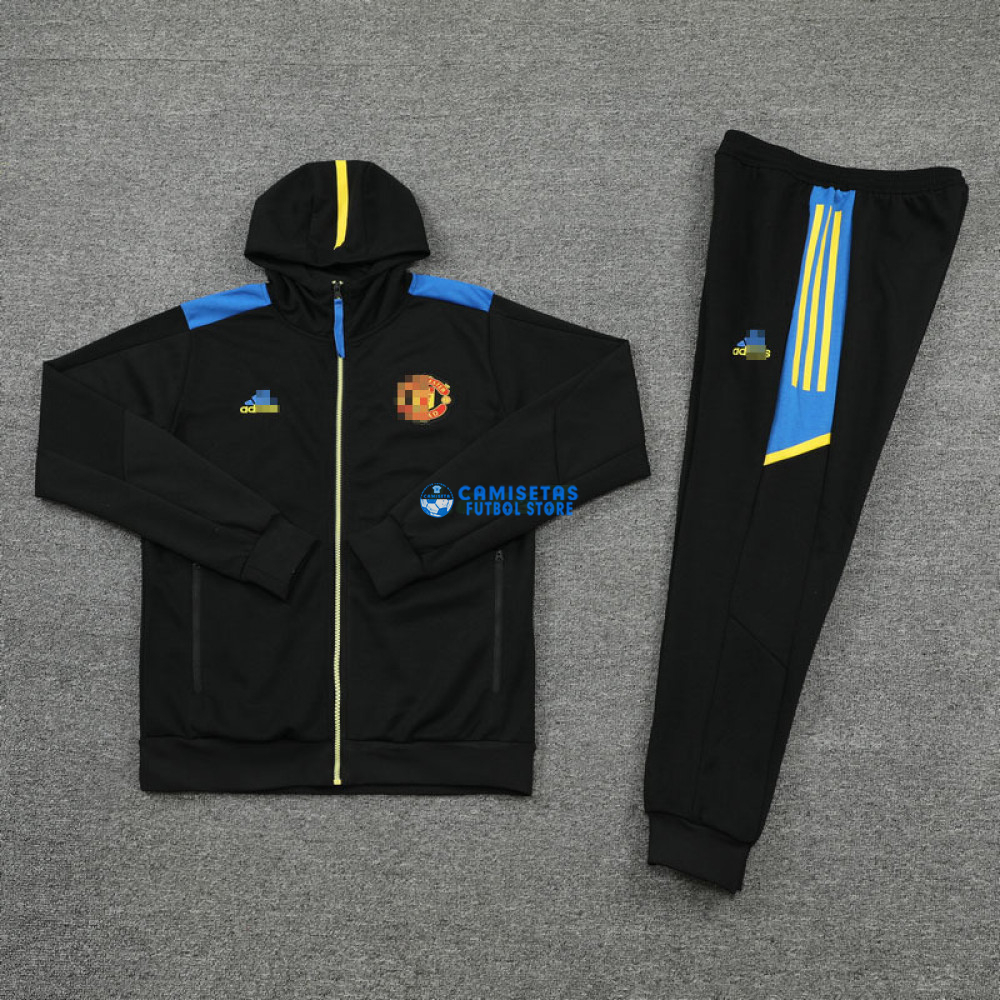 Chaqueta Manchester United 2021/2022 Con Capucha Negro/Azul - Imagen 2