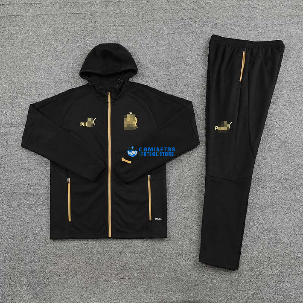 Chaqueta Olympique Marsella 2023/2024 Con Capucha Negro - Imagen 4