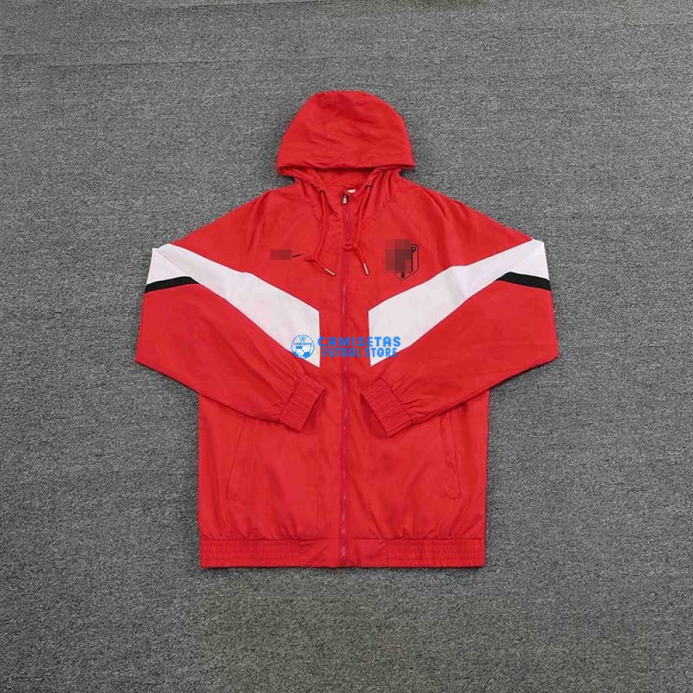 Cortavientos Atlético de Madrid 2022/2023 Con Capucha Rojo/Blanco - Imagen 3