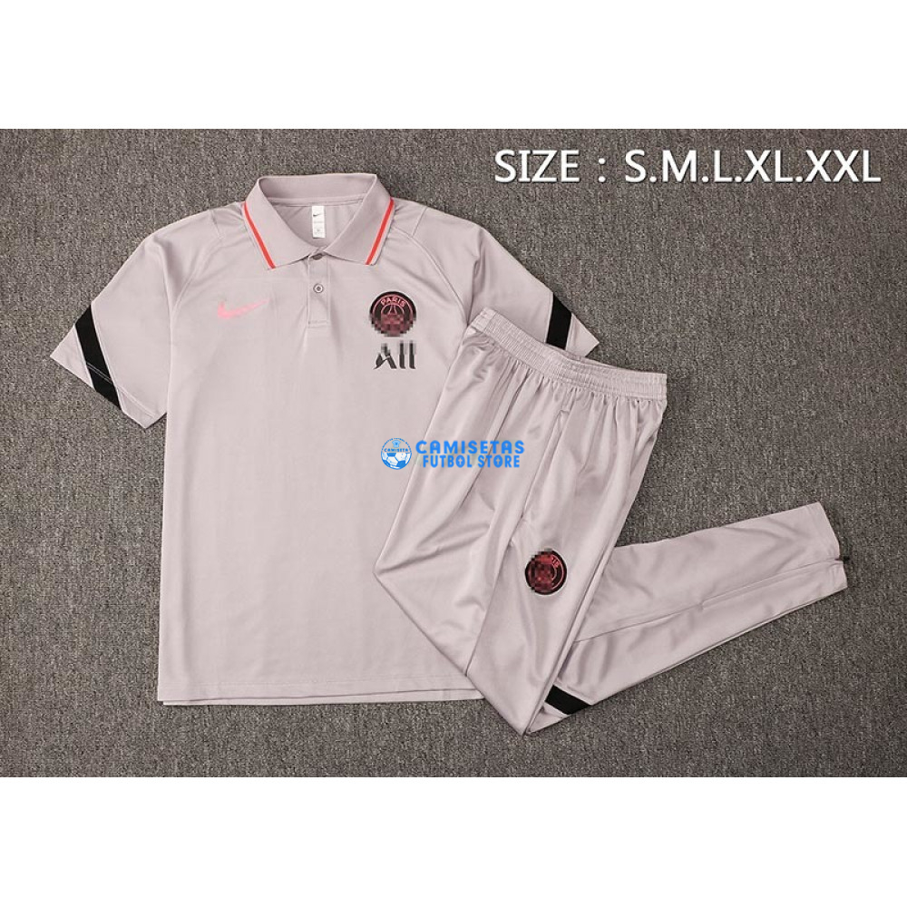 Polo PSG 2021/2022 Kit Gris Claro - Imagen 2