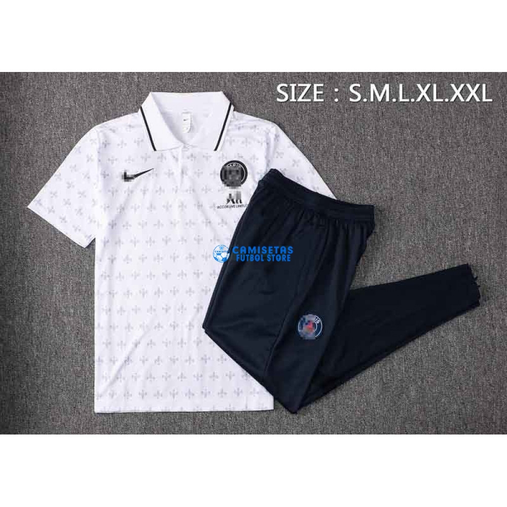 Polo PSG 2021/2022 Letra Estampado Blanco - Imagen 2