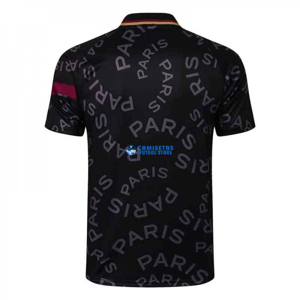 Polo PSG 2021/2022 Jordan Letra Estampado Negro - Imagen 3