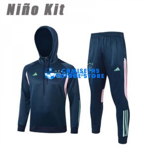 Sudadera de Entrenamiento Ajax de Ámsterdam 2023/2024 Con Capucha Niño Kit Azul Marino