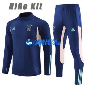 Sudadera de Entrenamiento Ajax de Ámsterdam 2023/2024 Niño Kit Azul Oscuro