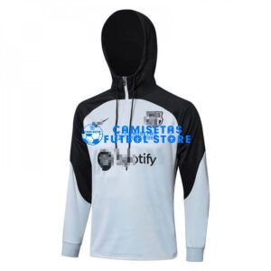 Sudadera de Entrenamiento Barcelona 2023/2024 Con Capucha Gris/Negro