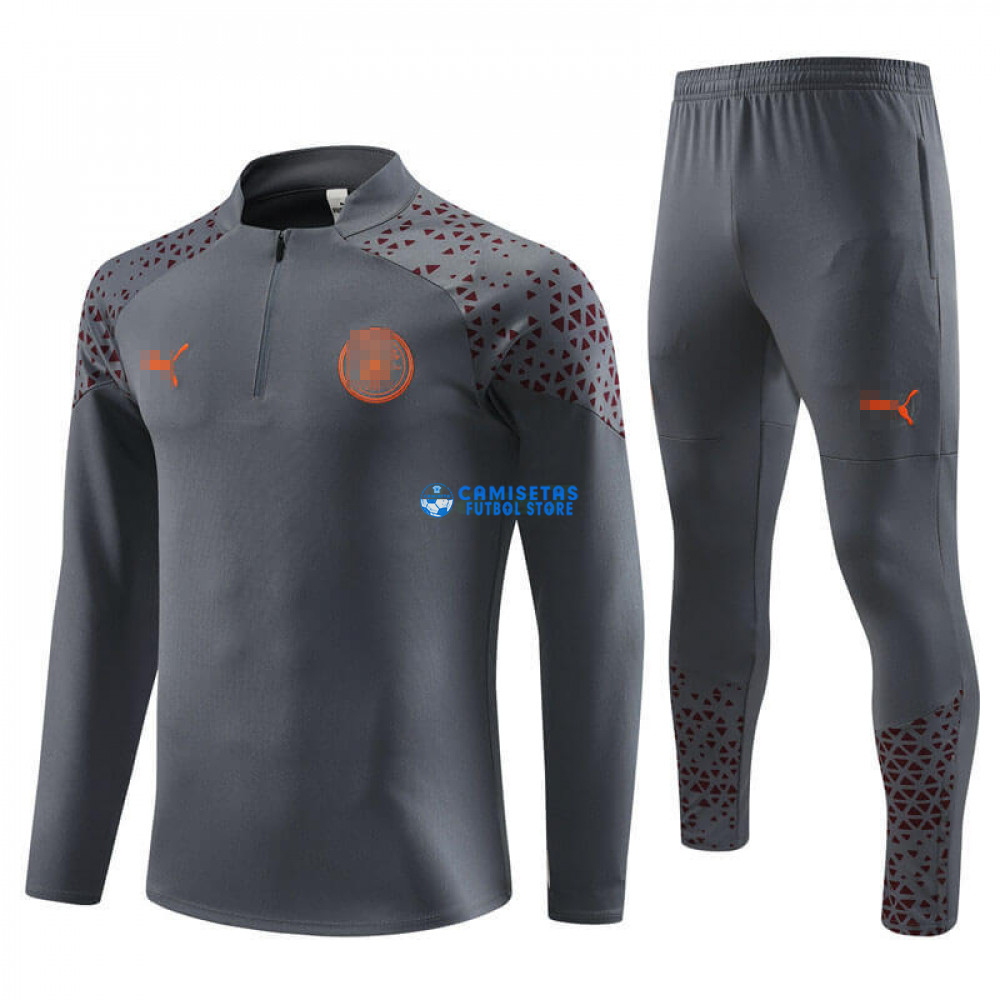 Sudadera de Entrenamiento Manchester City 2023/2024 Gris Oscuro - Imagen 2