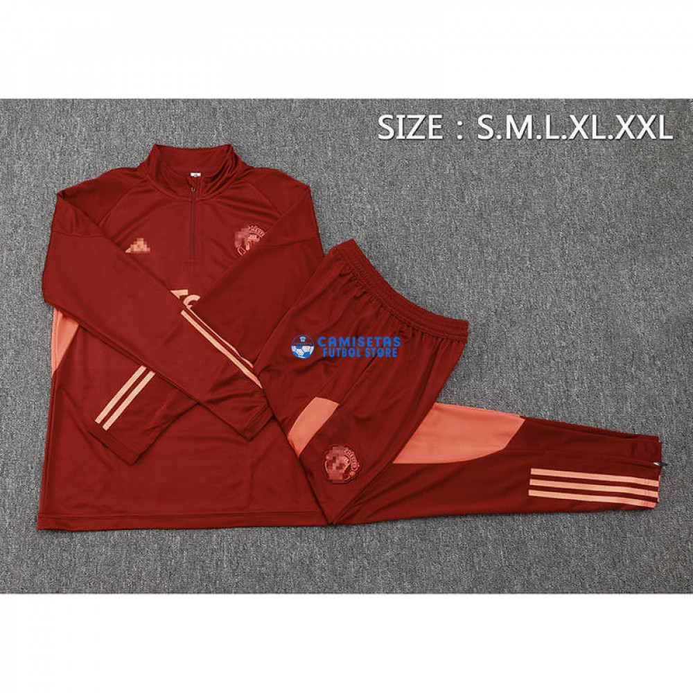 Sudadera de Entrenamiento Manchester United 2023/2024 Rojo Oscuro - Imagen 4