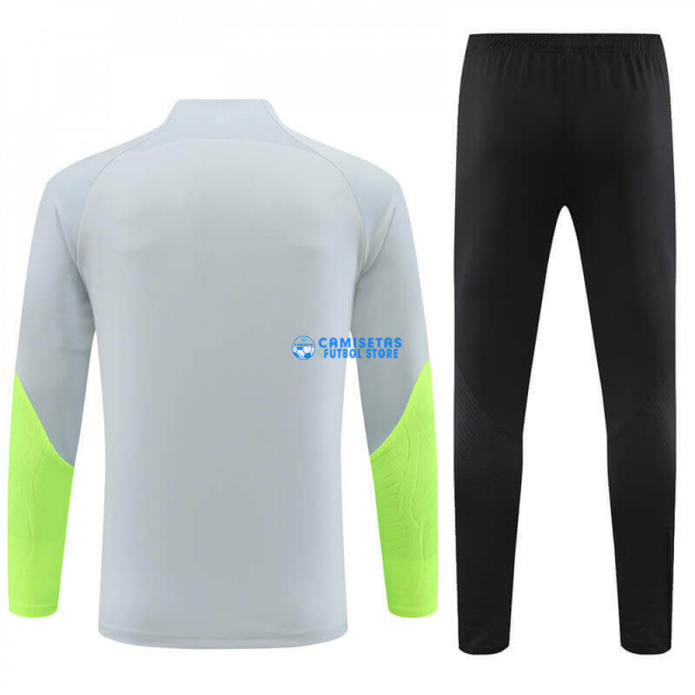 Sudadera de Entrenamiento PSG 2023/2024 Niño Kit Gris/Verde Fluorescente - Imagen 2