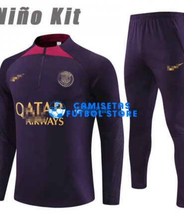 Sudadera de Entrenamiento PSG 2023/2024 Niño Kit Púrpura