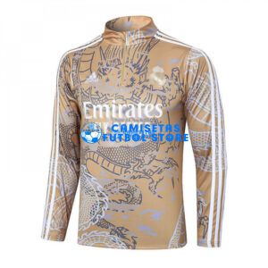 Sudadera De Entrenamiento Real Madrid 2023/2024 Beige con Estampado