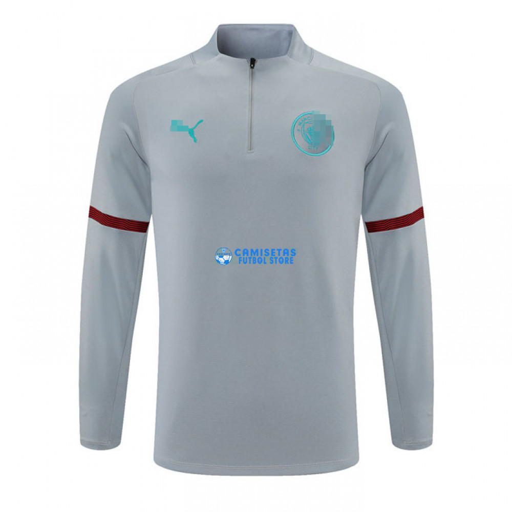 Sudadera De Entrenamiento Manchester City 2021/2022 Gris