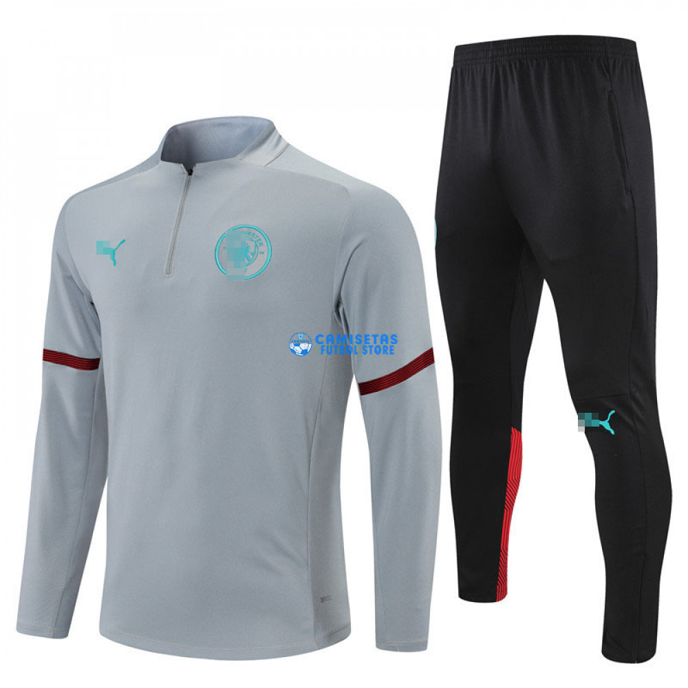 Sudadera De Entrenamiento Manchester City 2021/2022 Gris - Imagen 2
