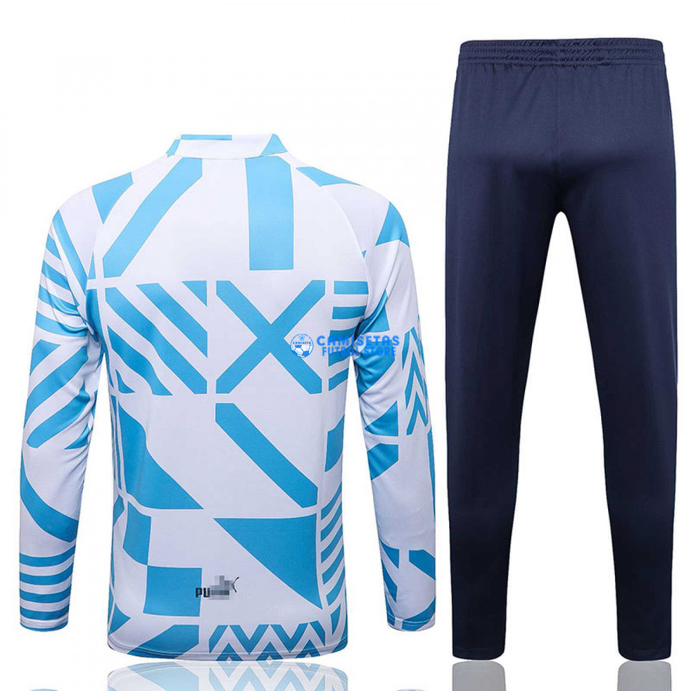 Sudadera De Entrenamiento Manchester City 2022/2023 Kit Blanco/Azul - Imagen 2