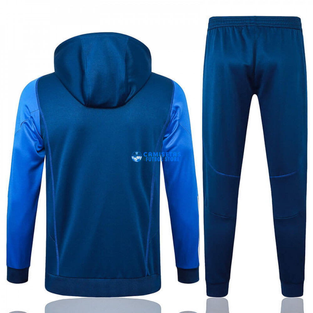 Sudadera De Entrenamiento Manchester United 2023/2024 Con Capucha Azul - Imagen 3