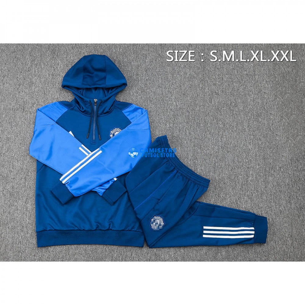 Sudadera De Entrenamiento Manchester United 2023/2024 Con Capucha Azul - Imagen 4