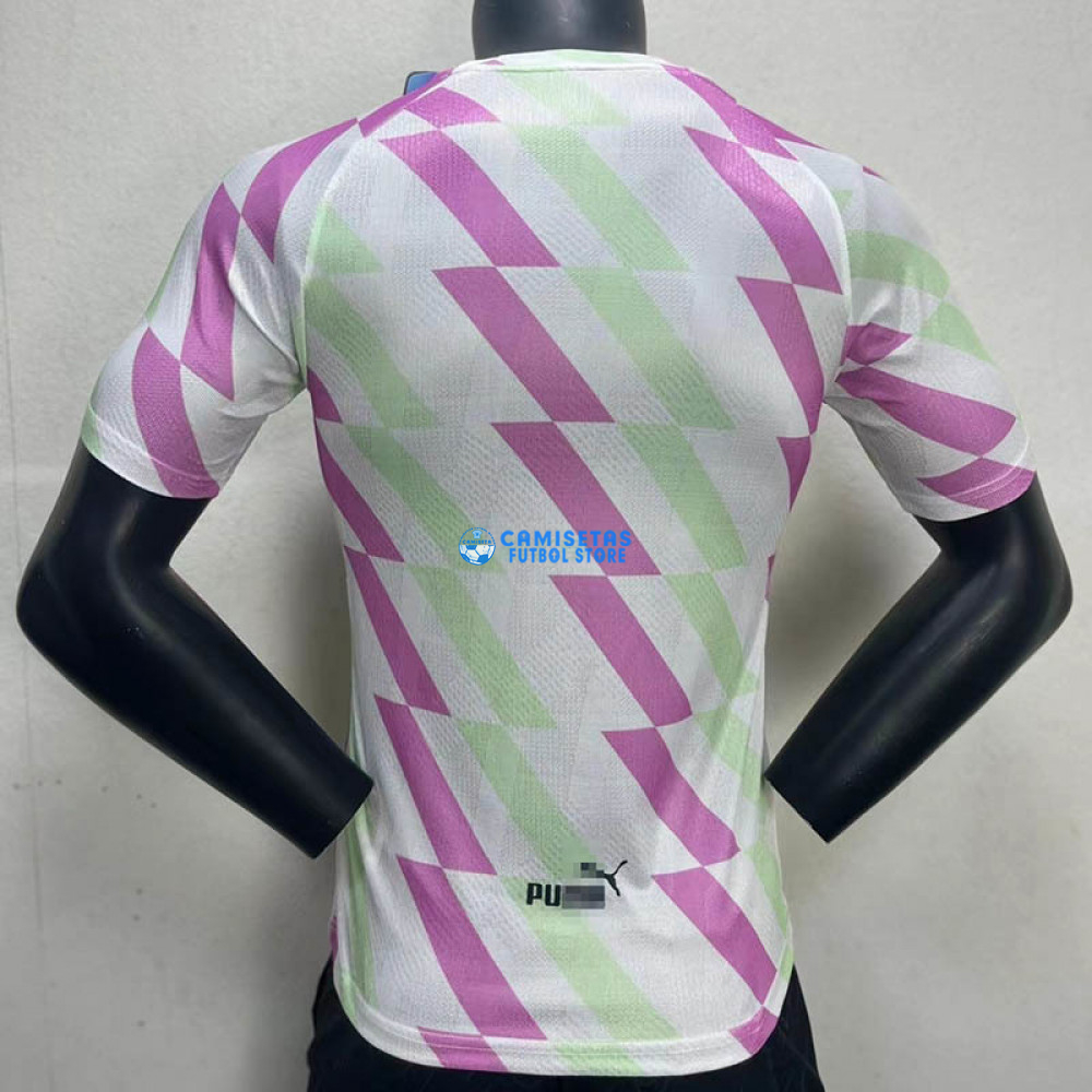 Camiseta Manchester City 2023/2024 Pre-Match Blanco/Morado/Verde (EDICIÓN JUGADOR) - Imagen 3