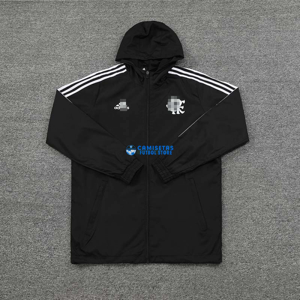 Cortavientos Flamengo 2023/2024 Con Capucha Negro - Imagen 4