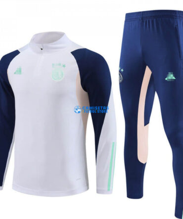 Sudadera de Entrenamiento Ajax de Ámsterdam 2023/2024 Kit Blanco/Azul