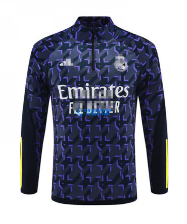 Sudadera De Entrenamiento Real Madrid 2024/2025 Azul Marino/Morado