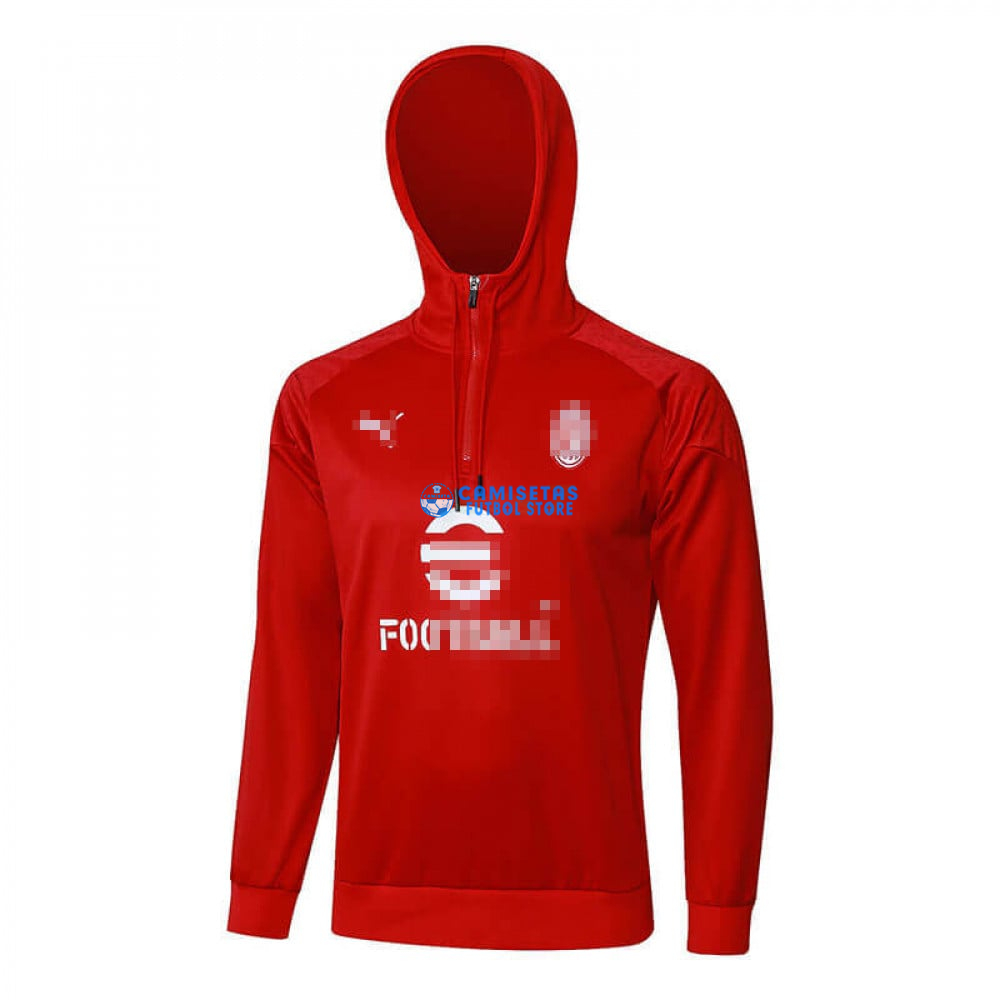 Sudadera De Entrenamiento AC Milan 2023/2024 Con Capucha Rojo