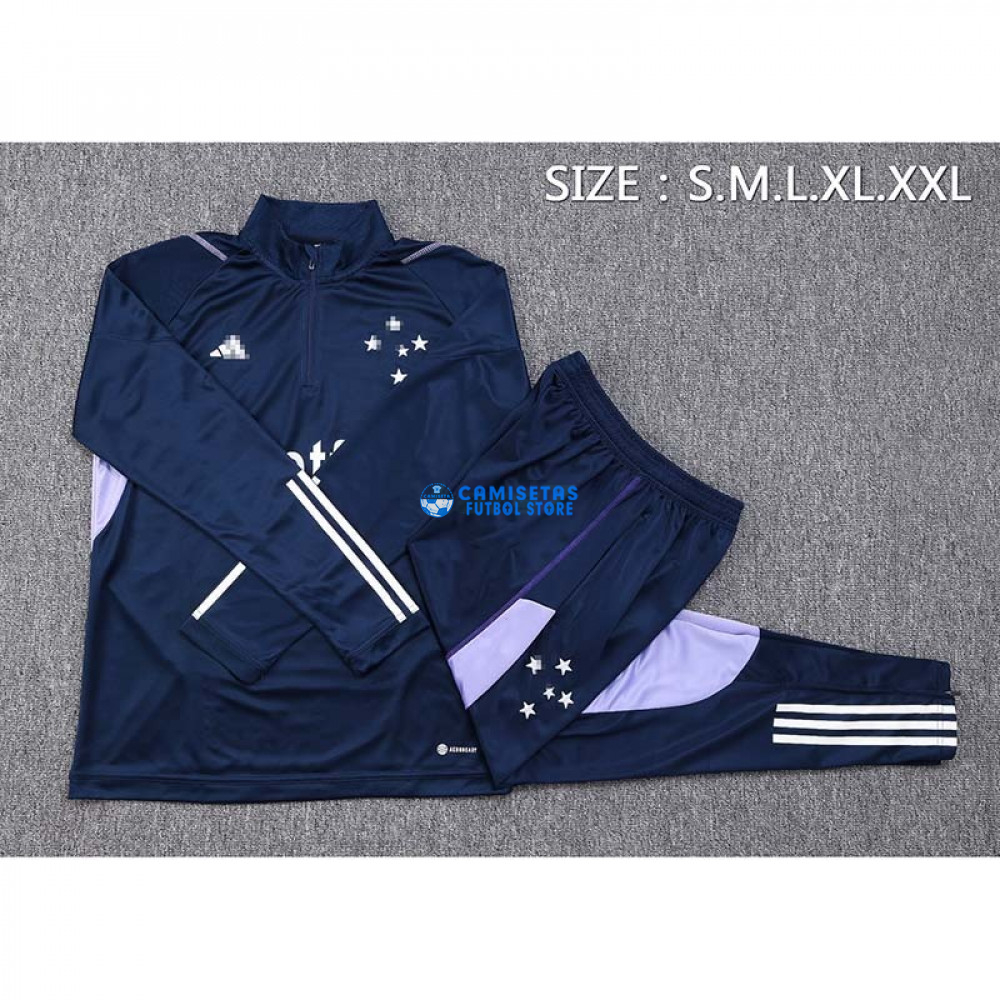 Sudadera De Entrenamiento Cruzeiro 2023/2024 Kit Azul Marino - Imagen 3