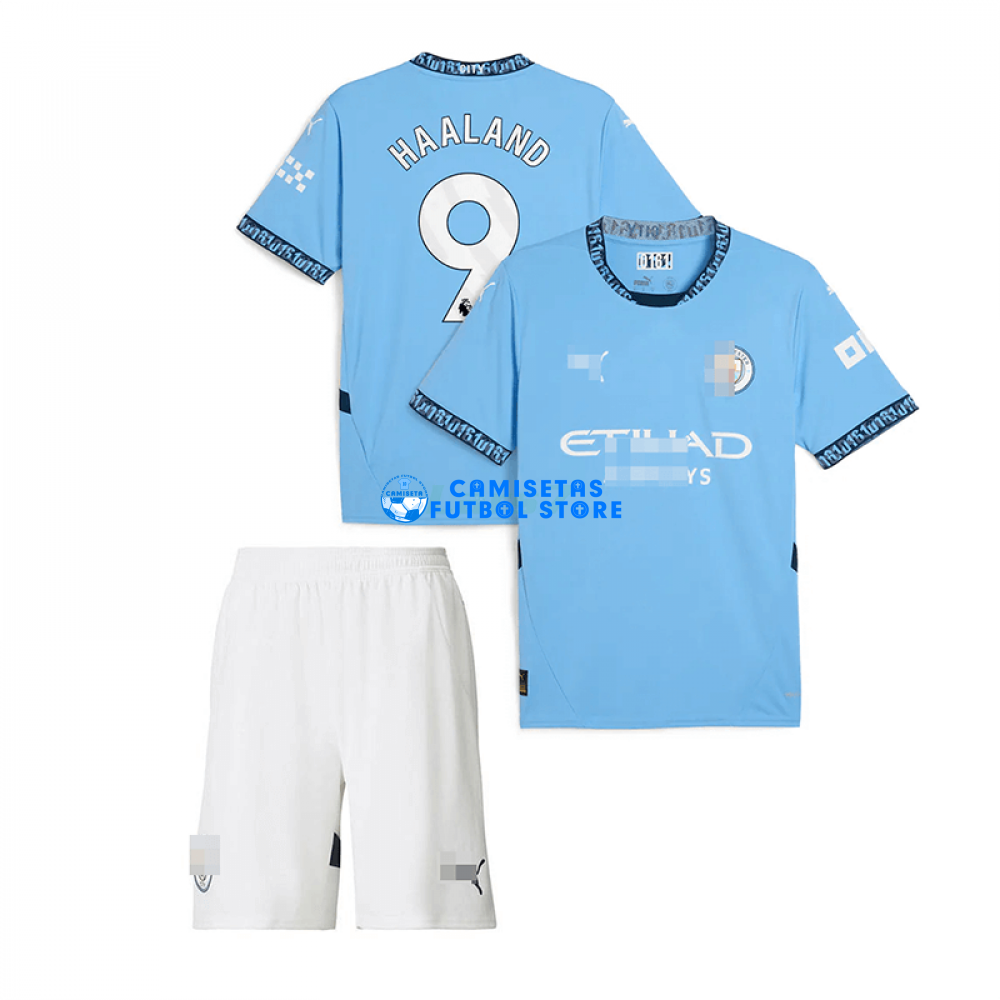 Camiseta Haaland 9 Manchester City 2024/2025 1ª Equipación Niño Kit