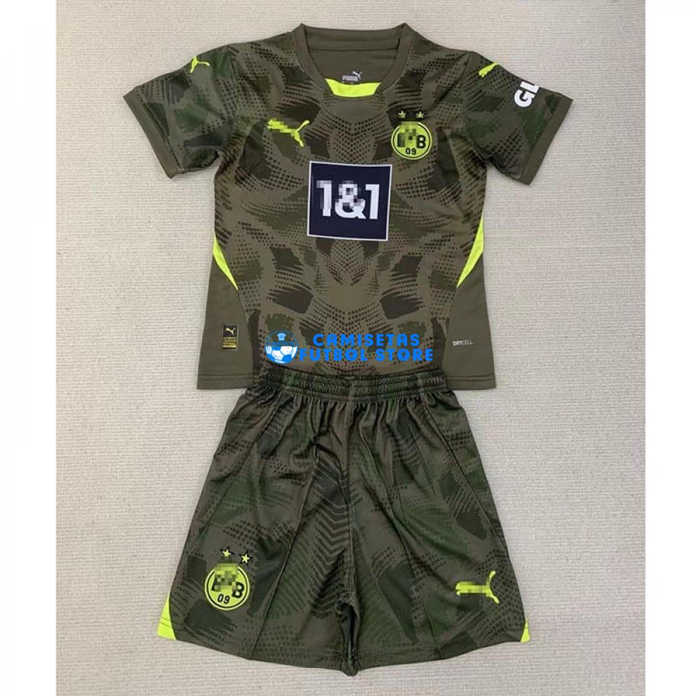 Camiseta De Portero Borussia Dortmund 2024/2025 Niño Kit Verde Oliva