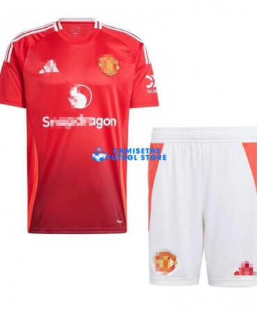Camiseta Manchester United 1ª Equipación 2024/2025 Niño Kit