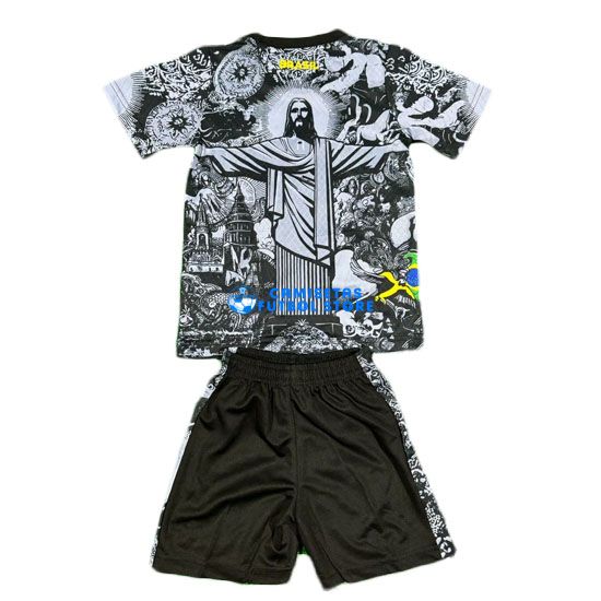 Camisetas Brasil Jesús Equipación 2024/2025 Niño Kit - Imagen 2