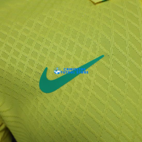 Camisetas Brasil Amarillo Equipación 2024/2025 (EDICIÓN JUGADOR) POLO - Imagen 6