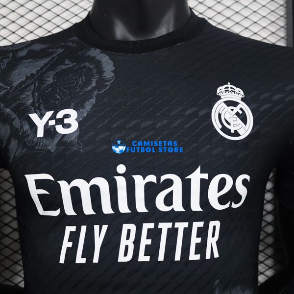 Camiseta Real Madrid Y-3 Negro Equipación 2024/2025 (EDICIÓN JUGADOR) - Imagen 4