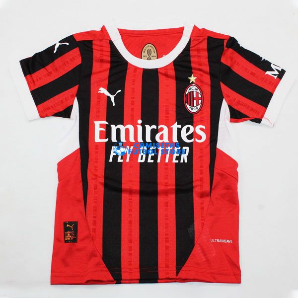 AC Milan 24/25 Camiseta de la 1ª equipación VERSIÓN JUGADOR Niños