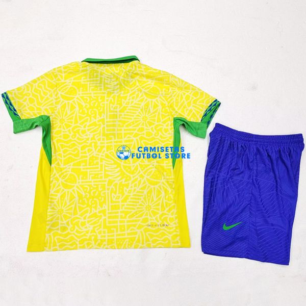 Camisetas Brasil 1ª Equipación 2024/2025 (EDICIÓN JUGADOR) Niño Kit - Imagen 2