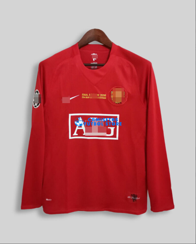 Camiseta Cristiano Ronaldo Manchester United 2008 Manga Larga