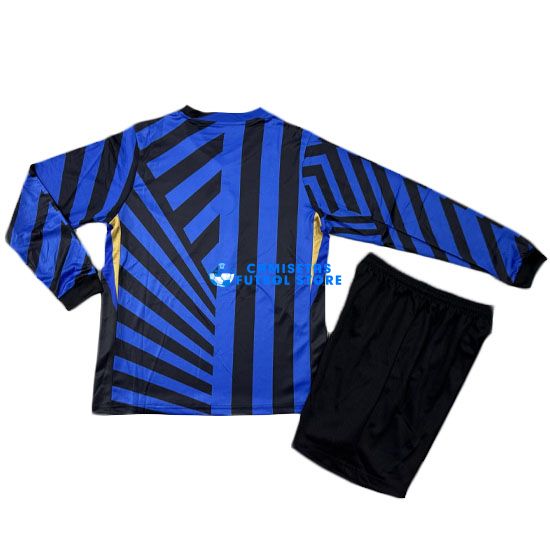 Camiseta Inter de Milan 1ª Equipación 2024/2025 Manga Larga Niño Kit - Imagen 2