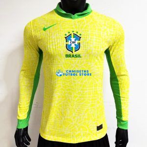 Brasil 2024/2025 Manga larga de la 1ª equipación VERSIÓN JUGADOR