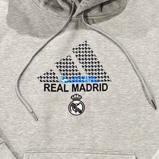 Sudadera Real Madrid 2024-2025 Con Capucha Gris - Imagen 2