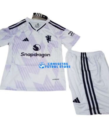 Camiseta Manchester United 2ª Equipación 2025/2026 Niño Kit