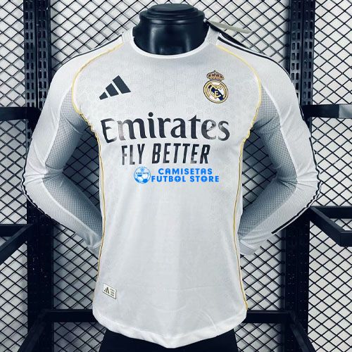 Real Madrid 2025/2026 Manga larga de la 1ª equipación VERSIÓN JUGADOR