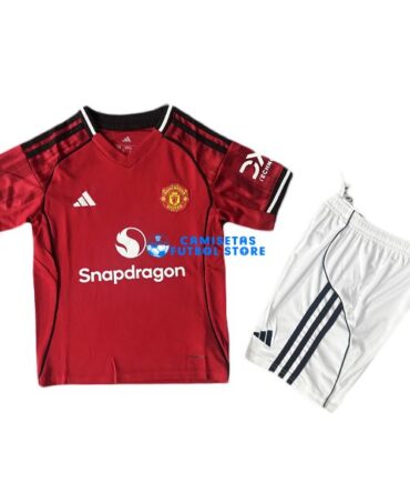 Camiseta Manchester United 1ª Equipación 2025/2026 Niño Kit